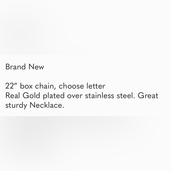 - New 22” Men’s Gold Initial Letter Necklace - Picture 10 of 10